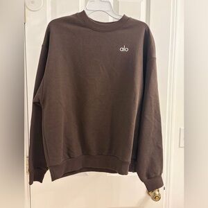 Alo yoga brown sweatshirt cotton blend women sz S small
EUC
